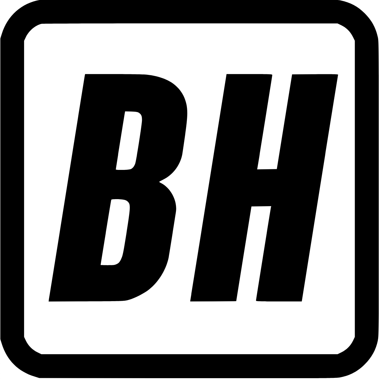 Logo der Website Bruno Hönel: Initialen "BH"
